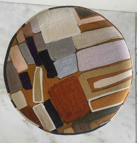 Image 1 of Recycled stool upholstered with designer fabric