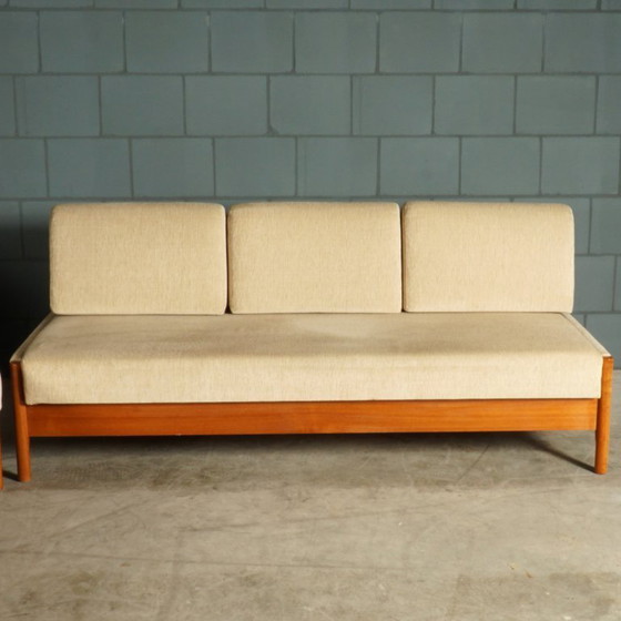 Image 1 of Ensemble de bancs pliants danois – Den Blaa Fabrik – 1960