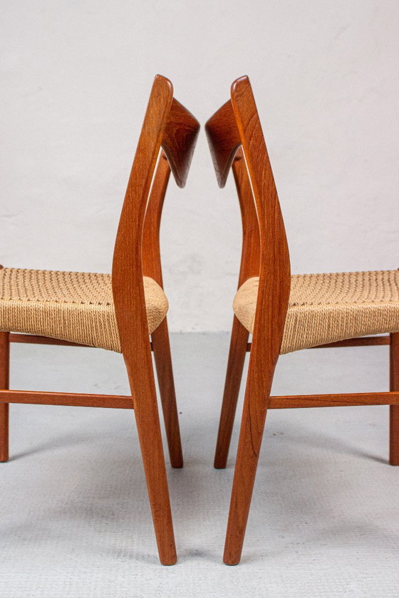 4 sedie Arne Wahl Iversen in teak, design danese, metà secolo, anni '60 – Glyngore Stolefabrik (photo 11 of 18)