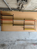 Vintage Tomado Holland wandsysteem met zeldzame lectuurplank
