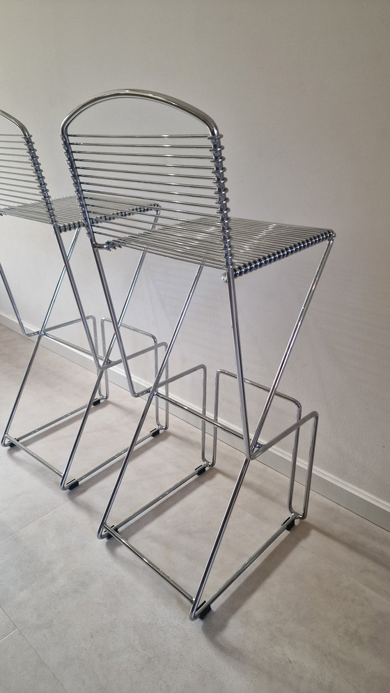 Image 1 of 2 tabourets de bar Till Behrens / tabourets de bar / tabourets en fil de fer