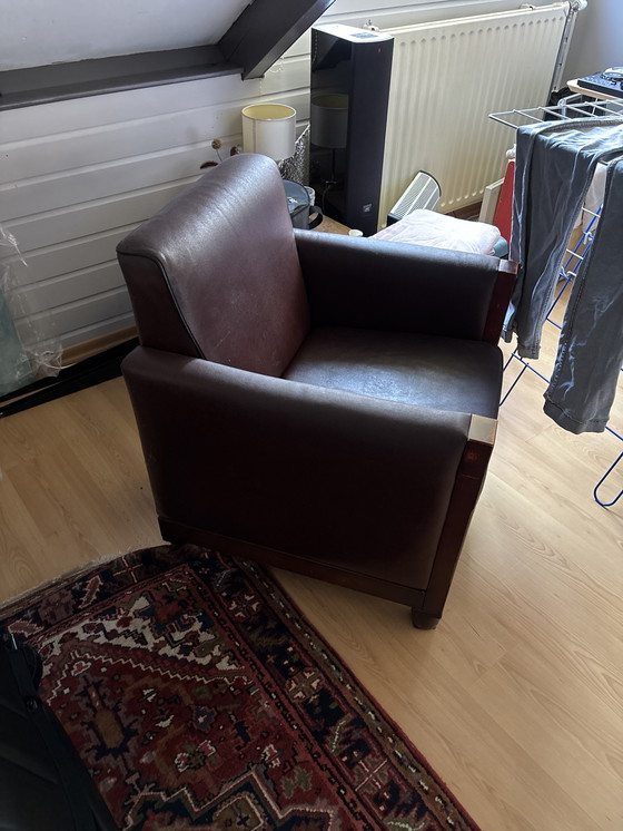 Image 1 of Leren Rokerstoel