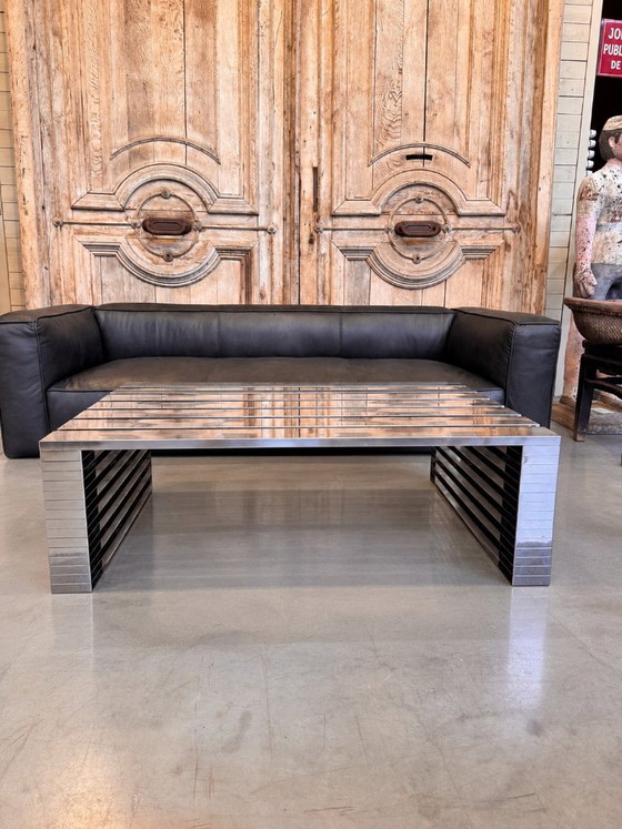 Coffee table Model Zazenne by Timothy Oulton – rvs, polished steel (photo 7 of 7)