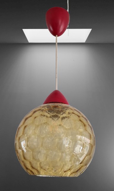 Bubble glass hanging lamp midcentury design