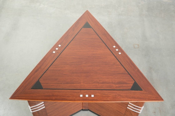 Image 1 of Bellissimo tavolino triangolare in stile Art Déco di Schuitema, della serie Decoforma, in buone condizioni.