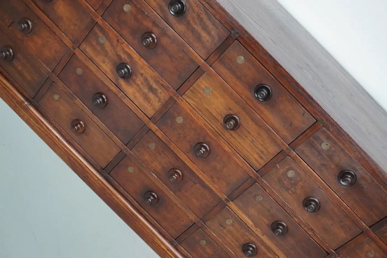 Image 1 of Sehr großer antiker Apothekerschrank/Kommode aus Hartholz, ca. 1900