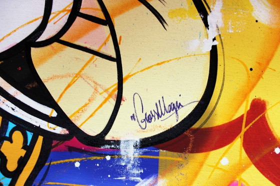 Image 1 of Cross Magri – “Keizerlijk (Pinocchio)” – Origineel doek 106 x 106 cm