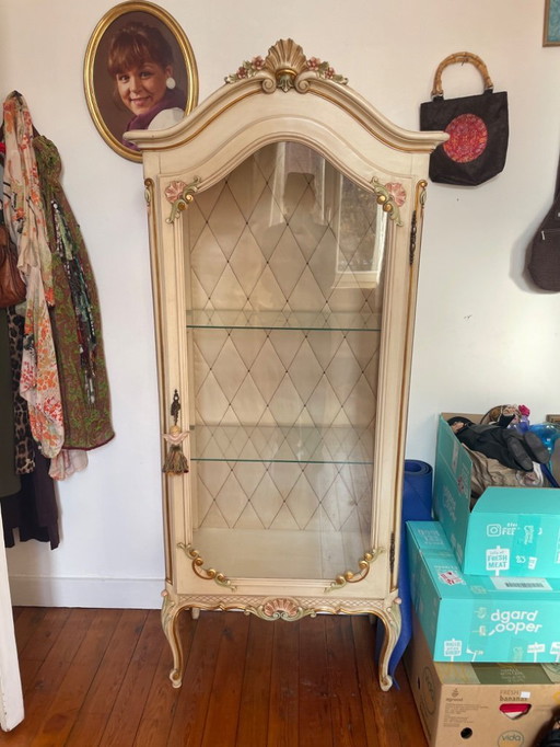 antique display cabinet in rocaille style