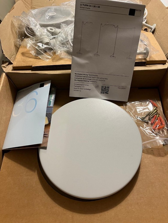 Image 1 of Lampada a sospensione Belux U-Turn-38 Michel Charlot - nuova nella scatola