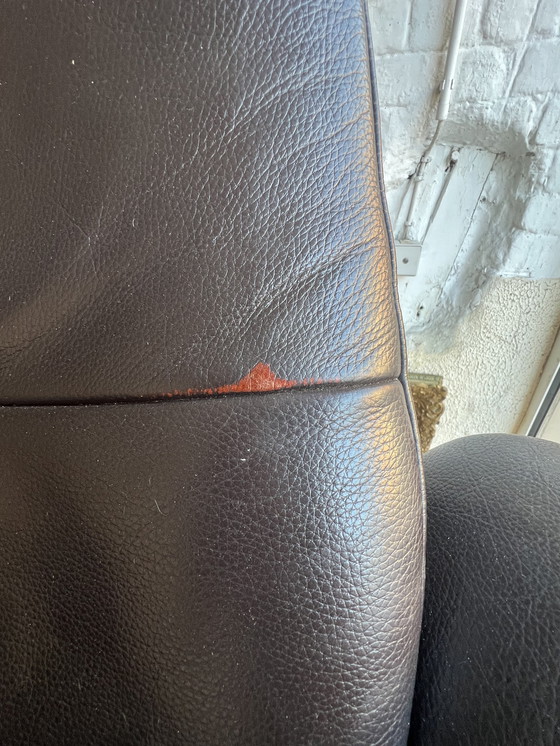 Image 1 of Poltrona, scrivania, pelle e legno. Design ￼