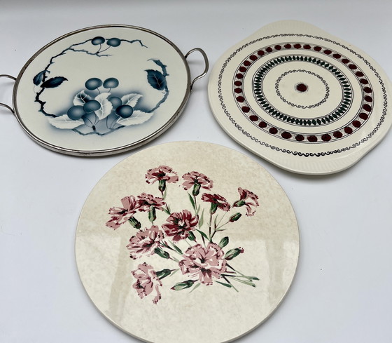 Image 1 of Tres aparadores y mesas de servicio Art Déco/mediados de siglo - cerámica, Alemania, circa 1930-1950