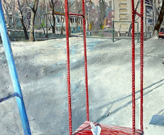 Original Oil Painting Contemporary Art City January 1 – Paintings & Drawings, Canvas (photo 4 of 7)