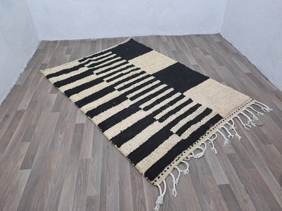Vierkant vloerkleed 2/2 handgemaakt in het Atlasgebergte. – Vloerkleden en tapijten, Wool, Bohemian (photo 5 of 6)