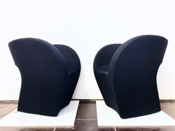 Image 1 of 2 Victoria & Albert armchairs in black, designed by Ron Arad for Moroso