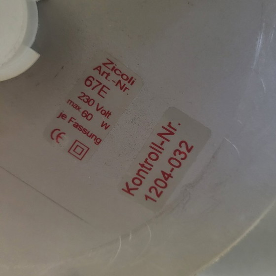 Image 1 of Table lamp in colored glass, Zicoli Italy