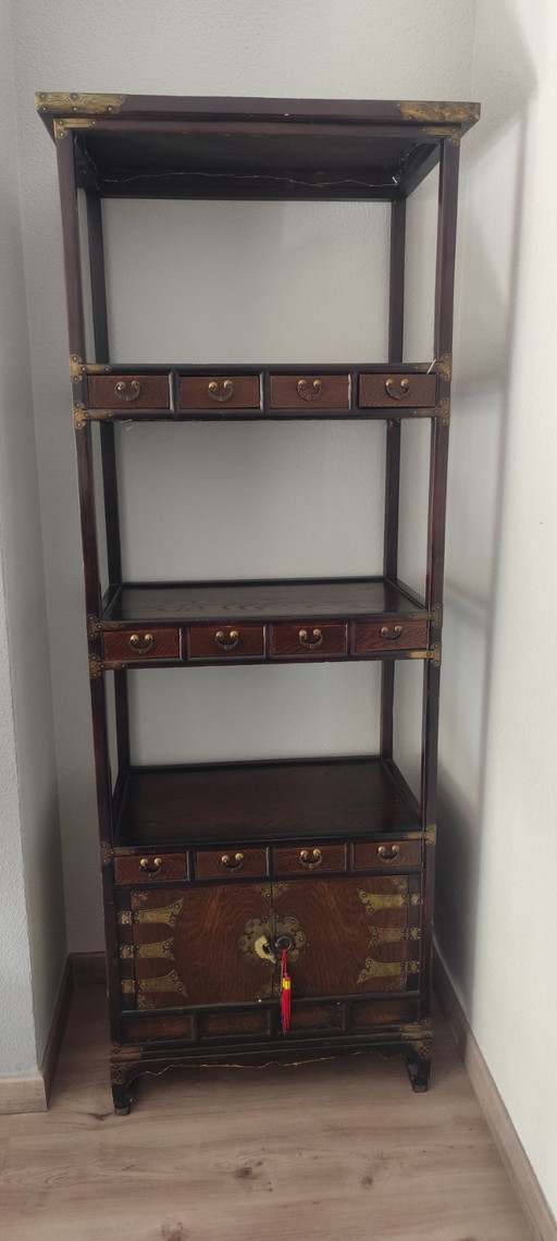 Table d'appoint de style asiatique – kasten, Wood, Brass (photo 2 of 12)