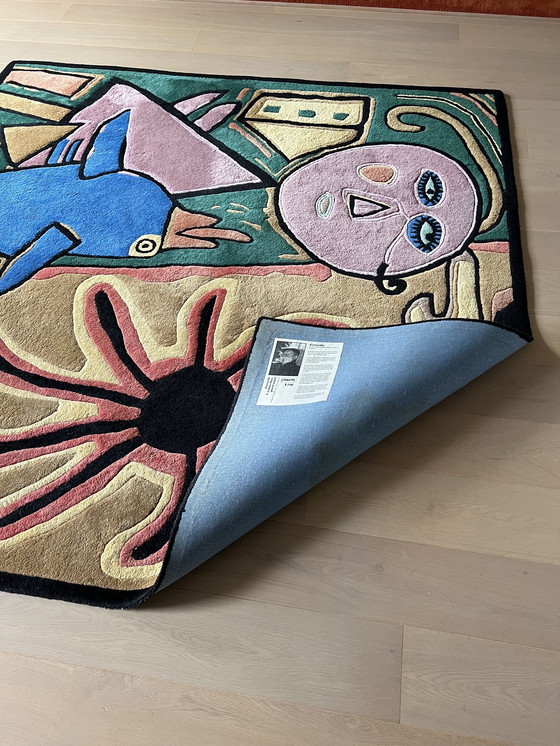 Image 1 of Vloerkleed Corneille. L’oiseau bleu, grand soleil. 6/125