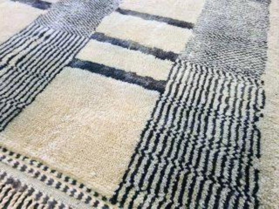 Image 1 of Marokkanischer Teppich aus Naturleinen, 250 x 150 cm