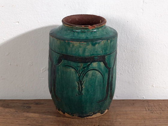 Antieke Chinese vaas met plantaardige details (ca. 1820) #11 – Vazen, Ceramic (photo 29 of 40)