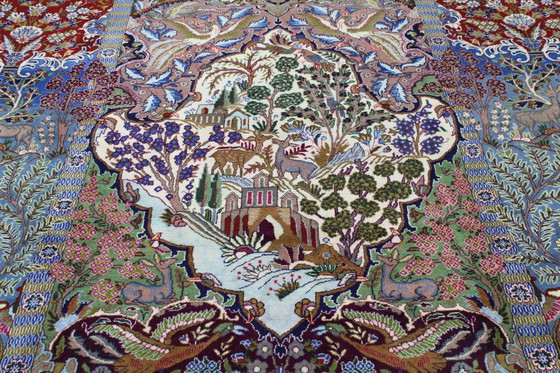 Image 1 of Tapis persan original noué à la main Kashmar Fein Paradise Design 384 X 302 cm Top Condition