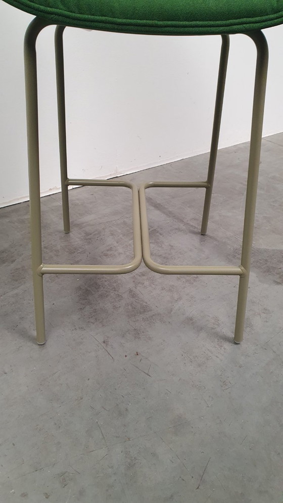 Image 1 of MDD high design bar stool Baltic Soft Duo green pleated fabric