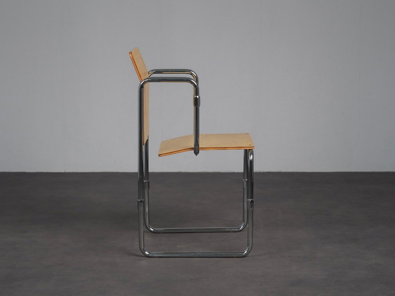 Sedia HOPMI di Gerrit Rietveld, Paesi Bassi, 2013, Edizione limitata 129/150 – Sedie da pranzo, Metal, Wood (photo 4 of 13)