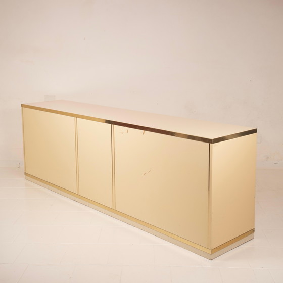 Willy Rizzo Hollywood Regency Sideboard aus Creme und Messing für Mario Sabot 1970 – Schränke (photo 16 of 19)