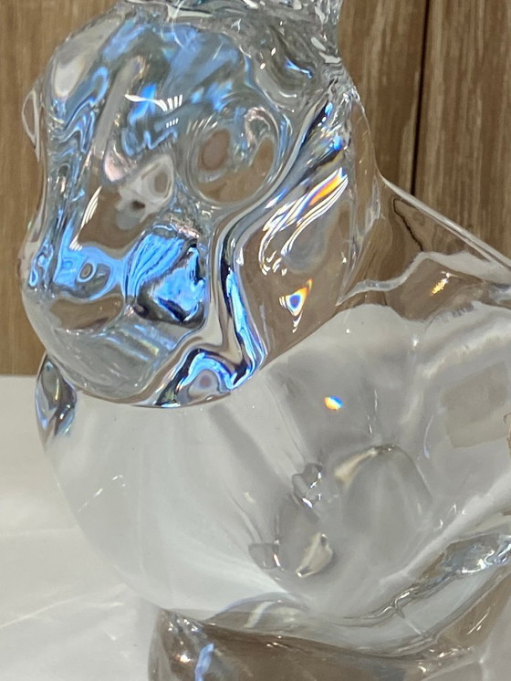 Image 1 of Sculpture Sujet Zoomorphe Lapin en Cristal Massif France Vannes-le-Châtel Art