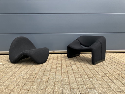 Artifort Groovy F598 and Tongue chair F577, Pierre Paulin to be reupholstered