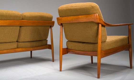 Image 1 of Mid-Century Lounge Chairs and 3-Seater Sofa by Walter Knoll Antimott, 1960s, Set of 3