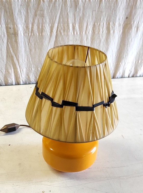 Image 1 of Lampada da tavolo in ceramica arancione - anni '60/'70