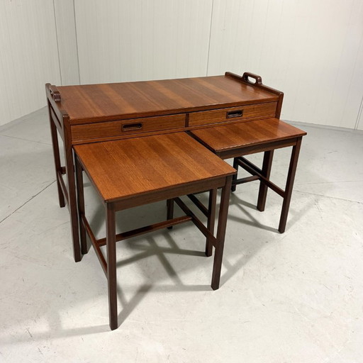 Tables gigognes en teck Skaraborgs Möbelindustri, Suède 1960