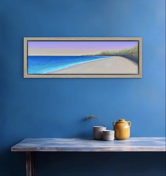 Golden Shore - Panoramic 100x30cm – Paintings & Drawings, Canvas (photo 15 of 15)