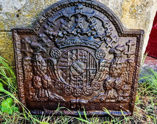 Placa de chimenea "Escudo de Lorena"