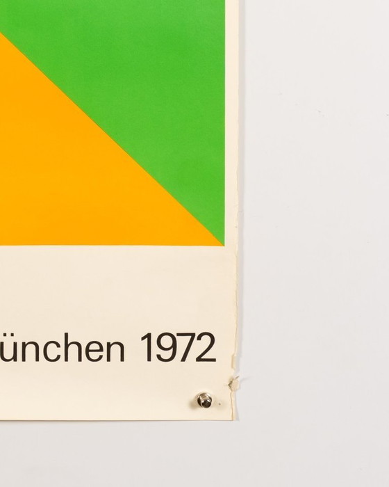 Image 1 of Olympische Spiele München 1972 – Original Vintage Olympic Poster by Max Bill – 101x64 cm