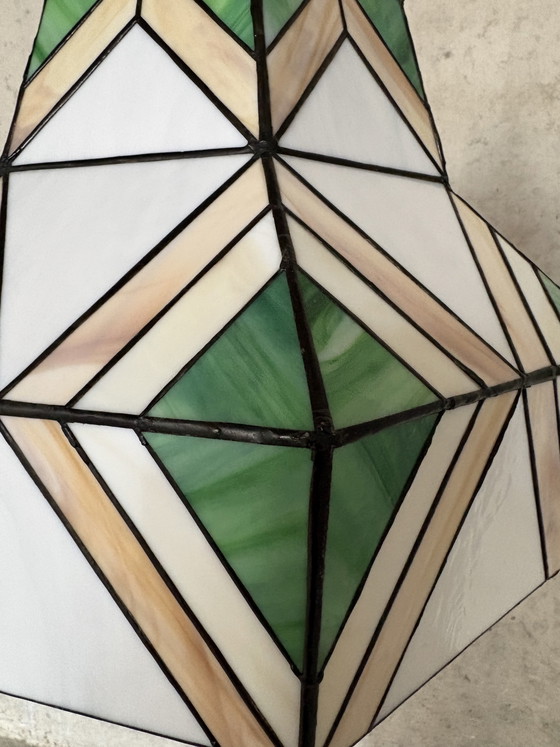 Image 1 of Vintage stained glass floor lamp