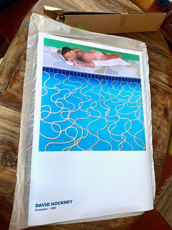 Image 1 of The Sunbather - David Hockney 1966 - Poster 70 x 100 cm