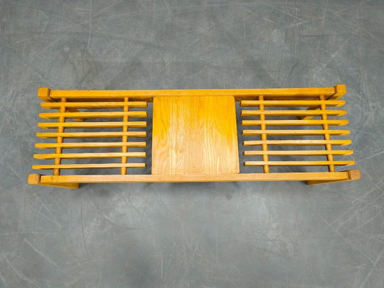 Image 1 of Set van 3 esdoornhouten plantenstandaards uit het midden van de 20e eeuw, Tsjechoslowakije, jaren 70.