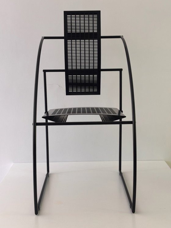 Chaise Quinta Mario Botta pour Alias 1985 Métal Tubulaire Laqué Noir Métal Perforé Hors Production Design (photo 2 of 15)