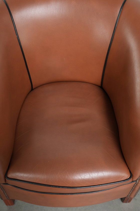 2x In Goede Staat Verkerende Rundleren Clubfauteuil Met Een Luxe Uitstraling In Engelse Stijl – Leather (photo 6 of 13)