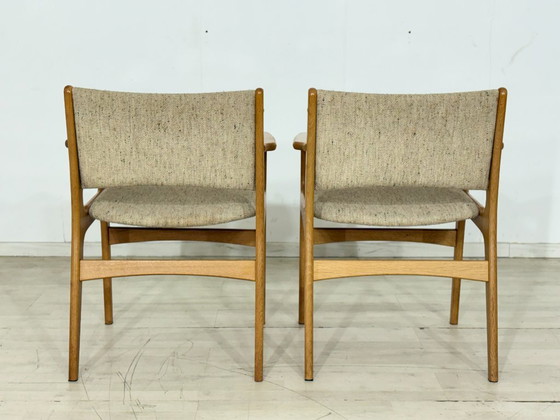 Image 1 of Set di 2 sedie Erik Buch / Sedie da pranzo vintage / Poltrone di metà secolo / Design danese