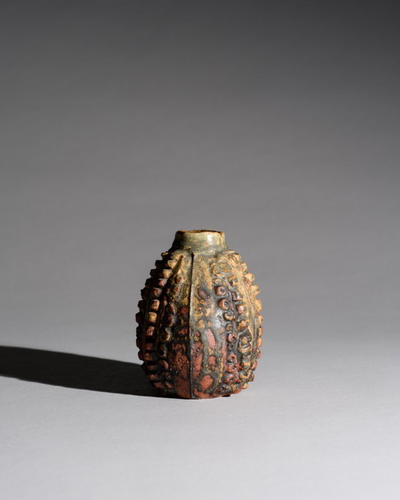 Image 1 of Bernard Rooke Studio Pottery Vase Brutalist Textured Ceramic England 1960s-1970s