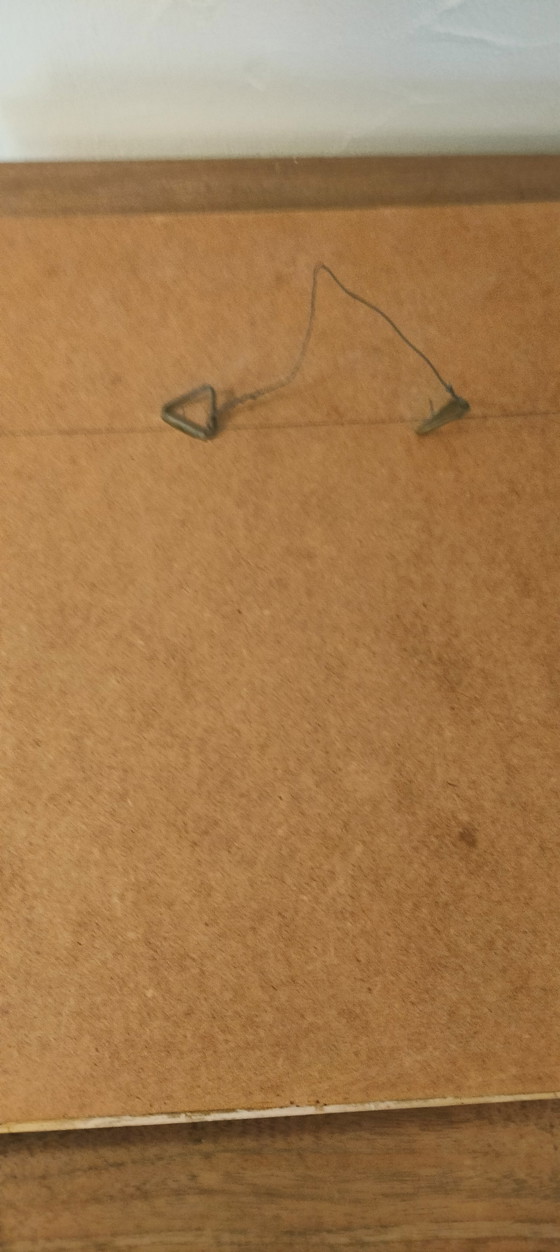 Image 1 of Charcoal drawing of a small church/chapel in Sint Anna Pede made by S. G. in 1943 and sold in 1980.