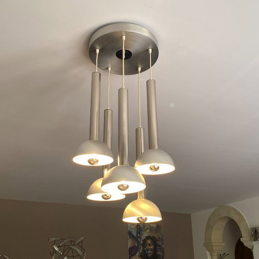 Space Age Waterfall Pendant Light. 1970. – hanglampen, Metal