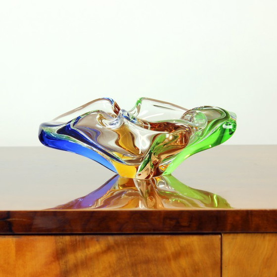 Image 1 of Design Art Rhapsody Collection Glass Bowl By Frantisek Zemek, Czechoslovakia 1960s