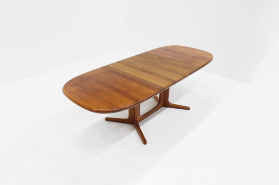 Image 1 of Vintage Danish Oval Extendable Dining Table Solid Teak Glostrup