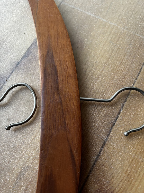 Image 1 of Wandgarderobe mit Kleiderbügeln, Holz, Vintage, 70er, skandinavisch