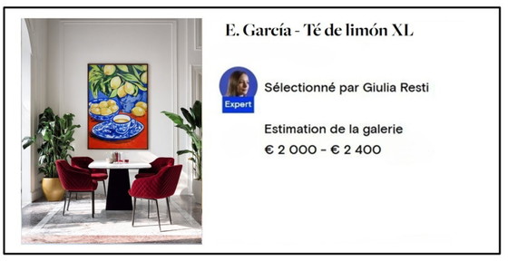 Image 1 of Acrylgemälde der Künstlerin E. García „Zitronentee“ 100 x 70 cm