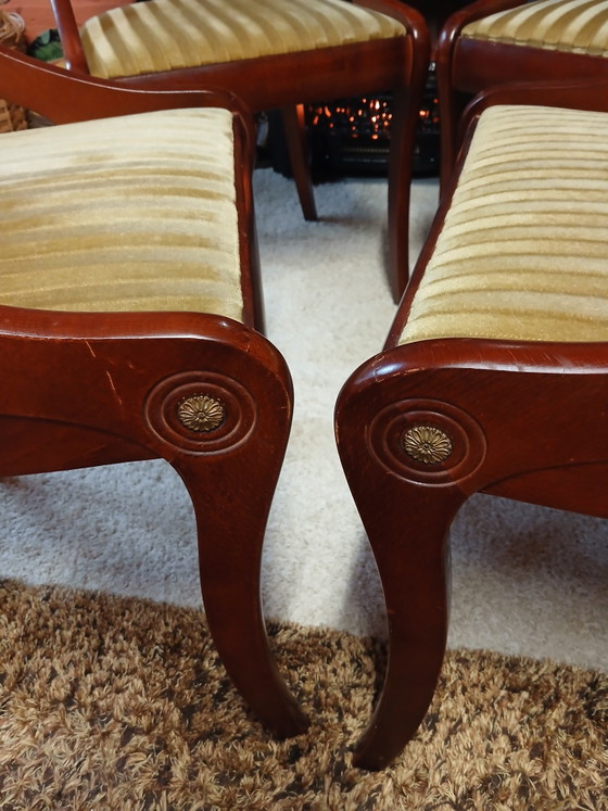 Set di quattro sedie da pranzo classiche a forma di gondola – Velvet, Wood (photo 6 of 15)