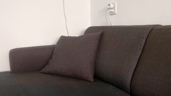 Image 1 of Goosens corner sofa left chocolate brown